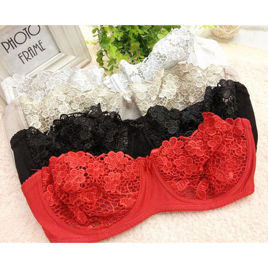 Women Sexy Ultra-thin Transparent Lace Bras Mesh Lingerie