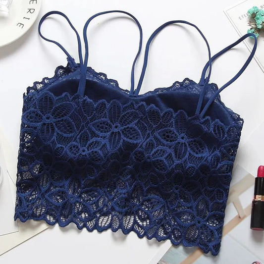 Stylish And Comfortable Lace Net Women Bralette Lightly Padded Bra