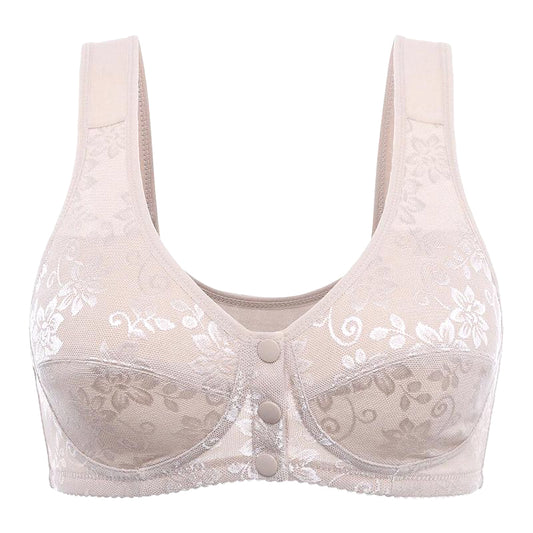 Women’s Thin And Comfortable Backless Front Closure Button Cotton Bra